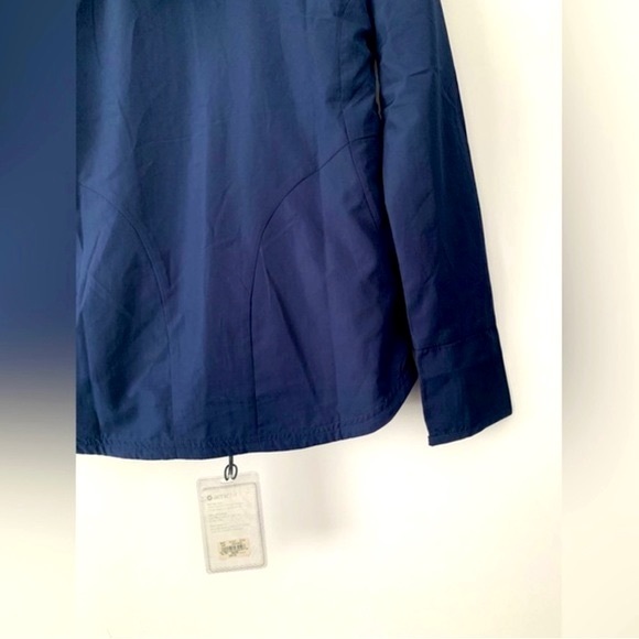 ❗️CLEAROUT❗️AERIE FIT navy water repellent lined HOODED JACKET **ZIPPER ISSUE** - Picture 5 of 7